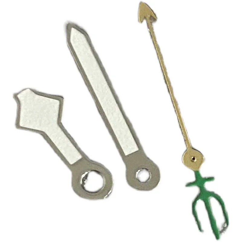 Watch Hands Silver-edged White Strong Green Luminous Spider Webs Watch Hands Fit NH35 NH36 4R 7S Automatic Movement