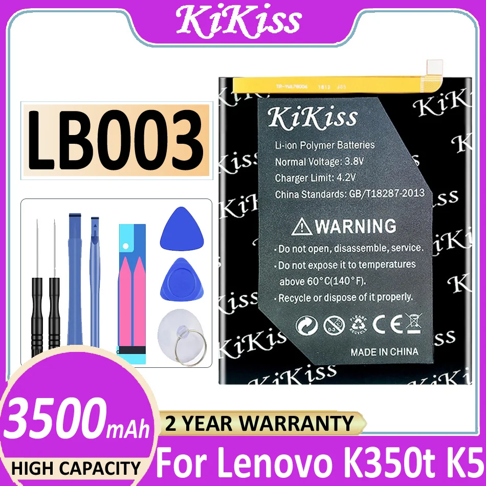 

Original KiKiss Battery LB003 3500mAh for Lenovo K350t K5 Bateria
