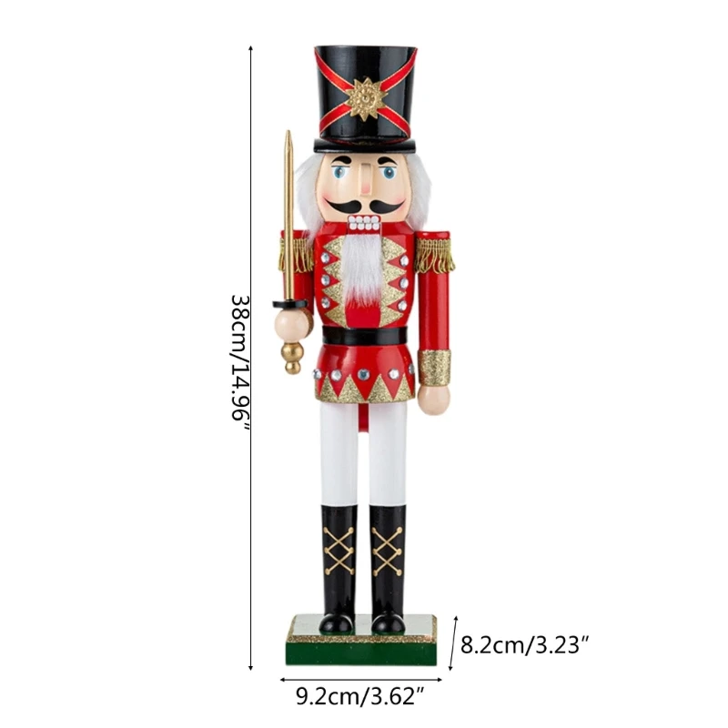 

Новогодний декор, флаг, деревянный гайковёр, статуэтка солдата, король, марионетка, украшение для помещения, зимний стол, центральный элемен...