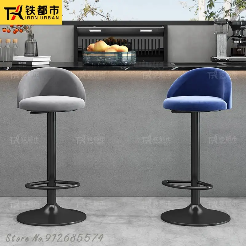 Барные стулья шарнирный подъемник домашняя спинка современный минималистичный