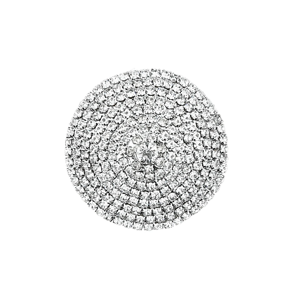 Sexy 1Pair Rhinestone Decor Nipple Cover Women Fashion Bra Nipple Stickers Reusable Silicone Metal Nipple Pasties Chest Stickers