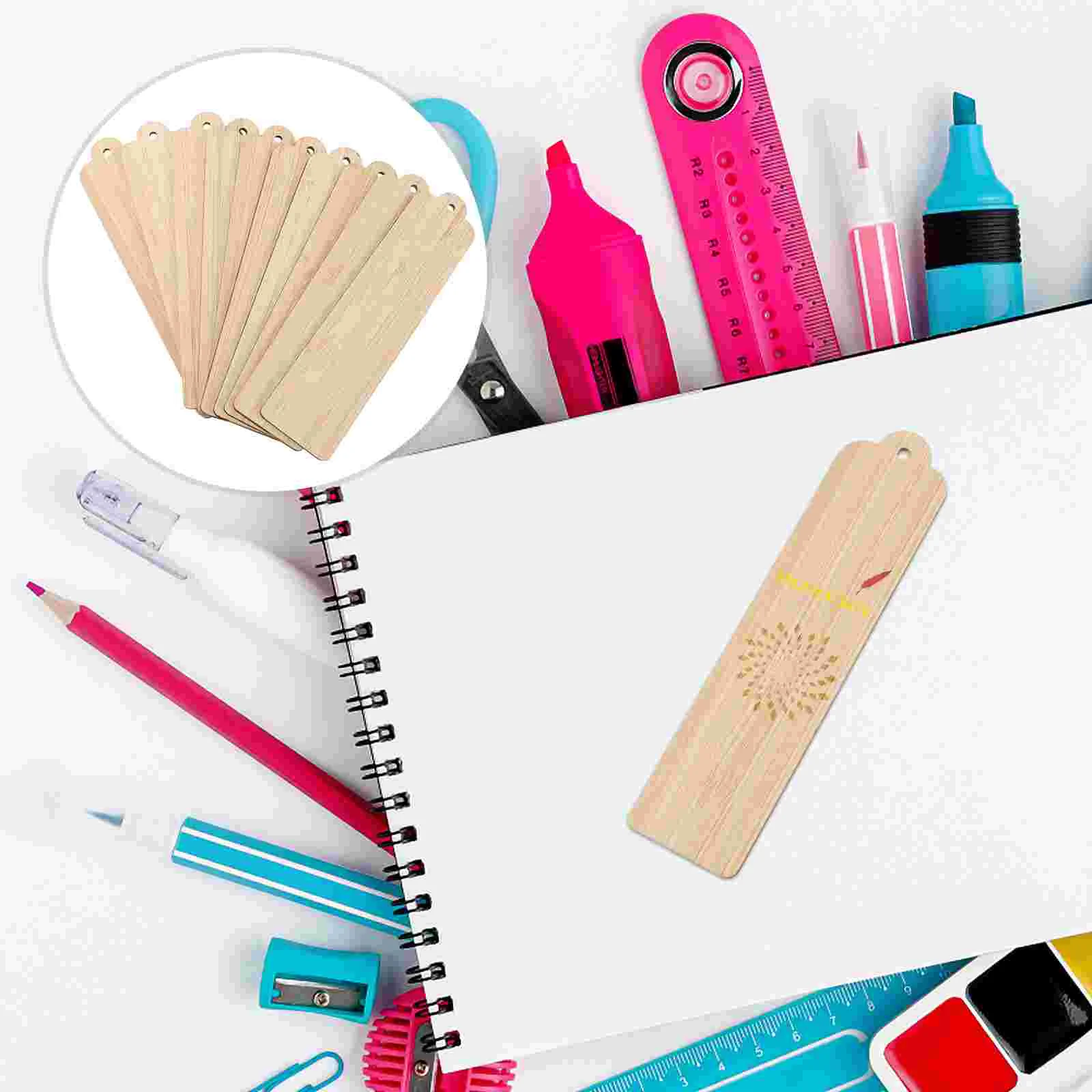

10 Pcs Diy Wooden Bookmarks Bulk Items Gifts DIY Bookmark Diy Tags Wooden DIY Blank Bookmark Vintage Bookmarks