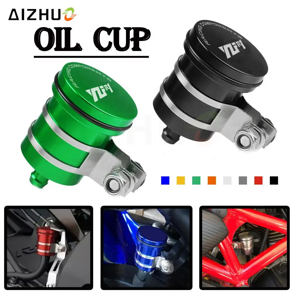 

Rear Brake Fluid Reservoir Motorcycle For YAMAHA YZF R1 Aluminium Clutch Tank Oil Cup YZFR1 2004-2014 2013 2012 2011 2010 2009