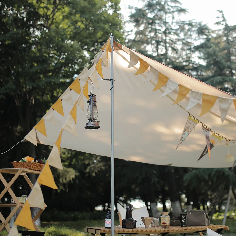 

Outdoor Camping Equipment Supplies Camping Tent Atmosphere Decoration Scene Layout Camp Flag Canvas Triangle Bunting