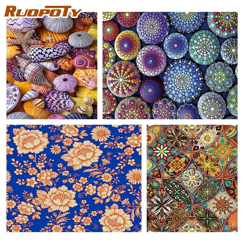 

RUOPOTY Diamond Painting Abstract Picture Full Drill Square Round Diamond Mosaic Embroidery Pictures Home Decor