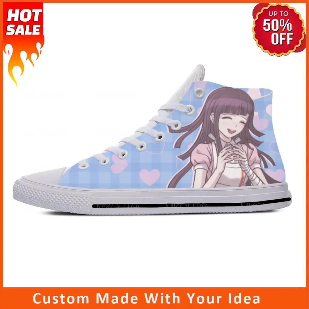 

Hot Anime Manga Cartoon Danganronpa Tsumiki Mikan Casual Cloth Shoes High Top Lightweight Breathable 3D Print Men Women Sneakers