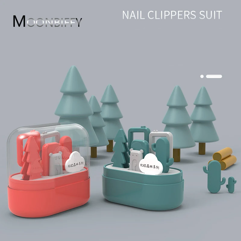 

1set Newborn Nail Care Nail Trimmer Baby Nail Care Tools Scissors Ears Care Clipper Portable Infant Child Healthcare Tools Sets