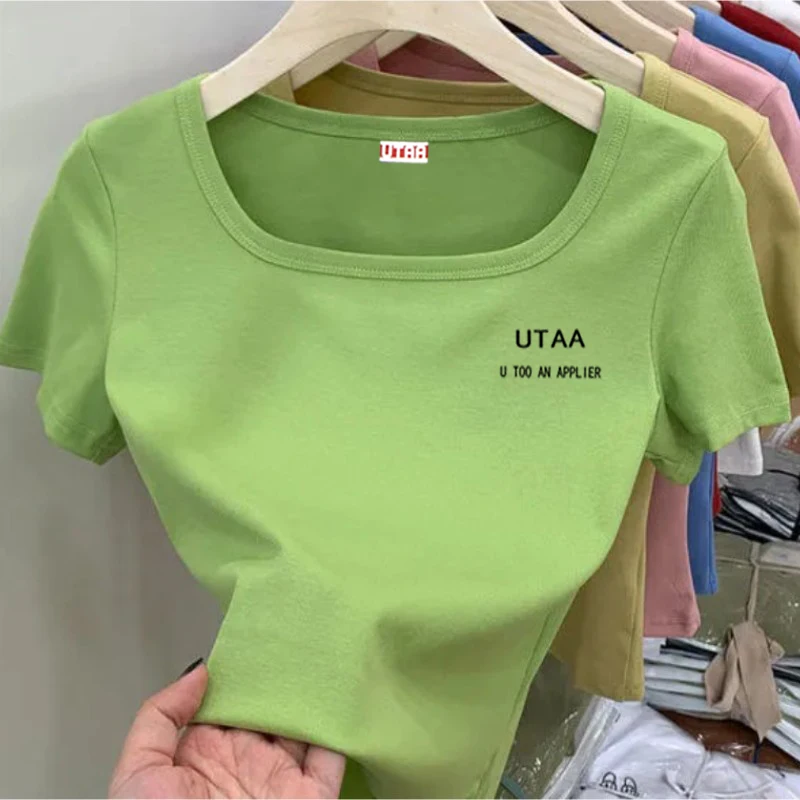 23 Golf T-shirt Women's Fashion Summer Cotton Golf Top Brand Logo UTAA Golf Short Sleeve Fashion Street Golf Apparel