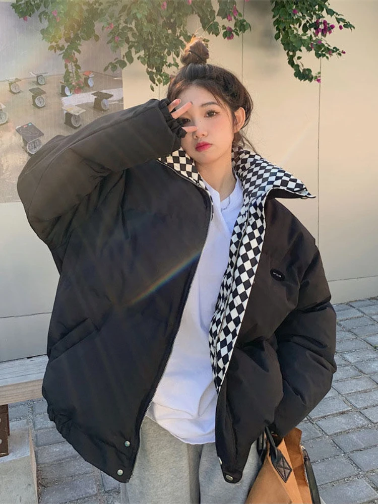 Warm Thickened Bread Clothes Elegant Oversize Jacket 2022 Women Casual Elegant  Loose Fashion Design Padded Cotton Coat Winter