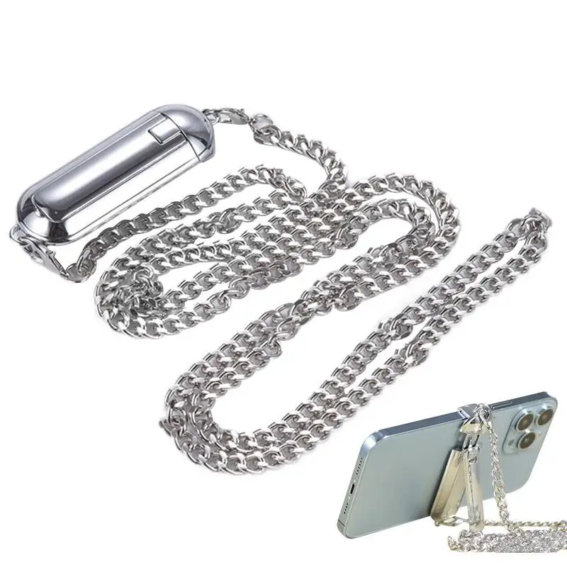 

Цепочка-зажим для телефона, шнурок для сотового телефона с зажимом, универсальный металлический ремешок для телефона, защита от потери, для большинства сотовых телефонов