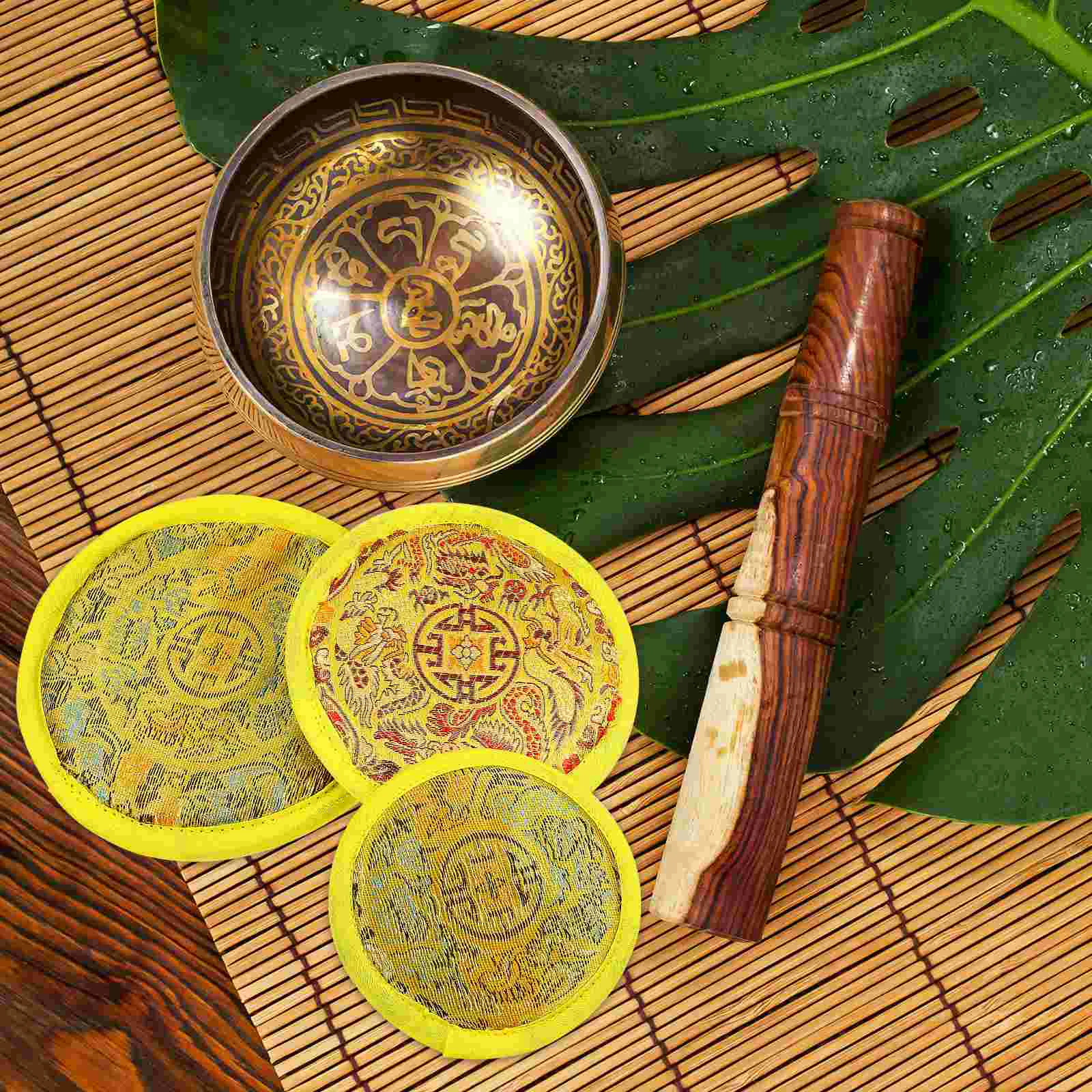 3 шт. нижняя подушка для поющей чаши тибетский коврик аксессуары медитации