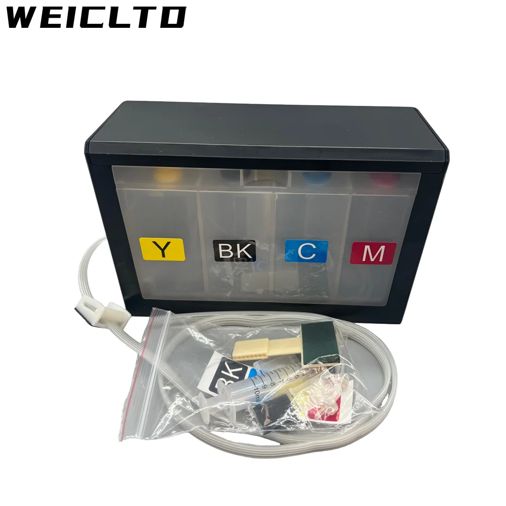 Фото Высококачественный 4-цветный резервуар Ciss 300 мл для принтера Epson HP Canon Brother Ricoh Roland Muto DTF Transfer DTG DYE Пигментные чернила №5