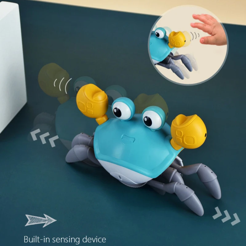 

Children's Electric Induction Escape Crab Automatic Obstacle Avoidance Cute Charging Pet Music Luminous Creative Interactive Toy