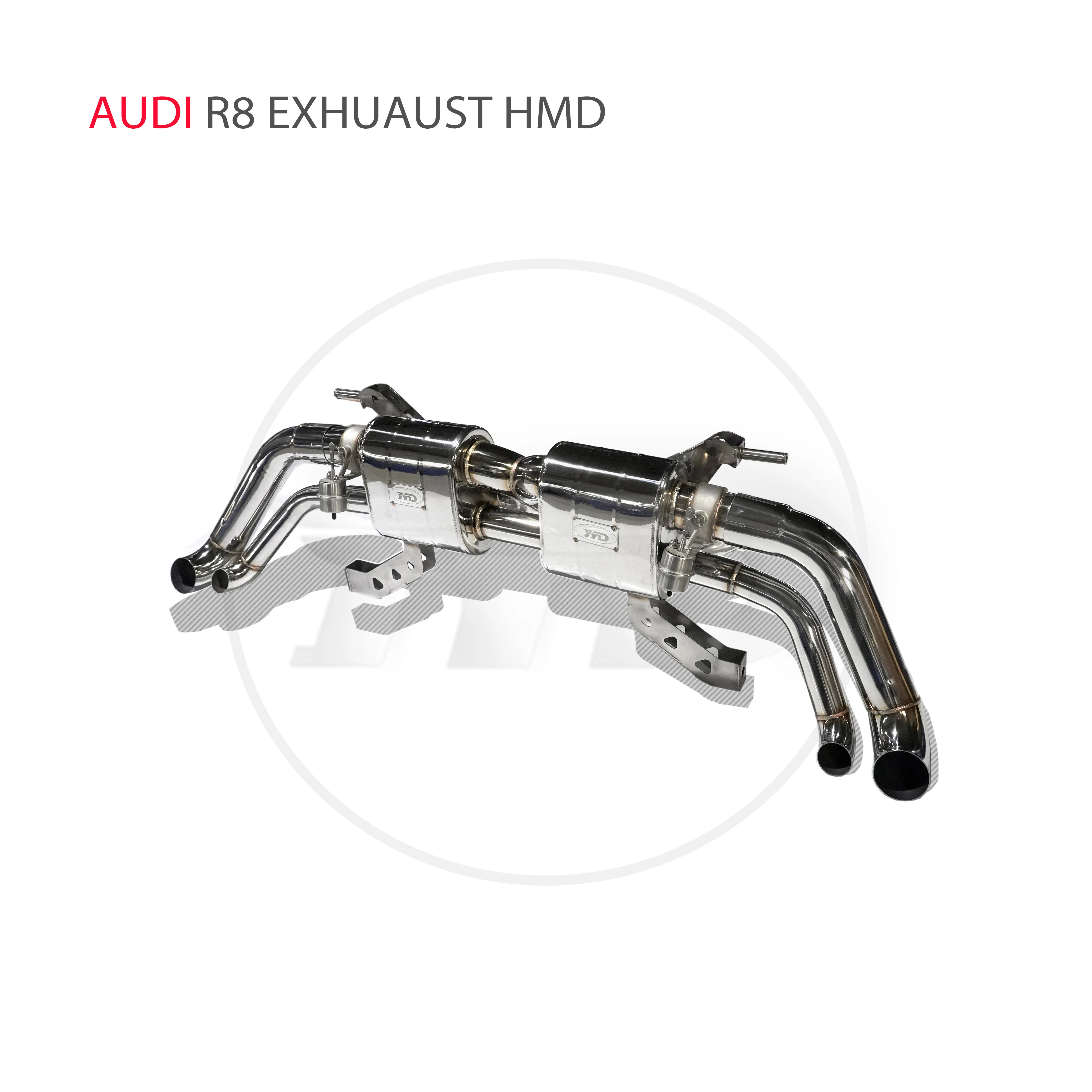 Купи HMD Stainless Steel Exhaust System for Audi R8 5.2L Auto Catback Modification Electronic Valve за 75,582 рублей в магазине AliExpress