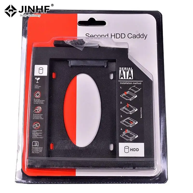 Пластиковый 9,5 12,7 мм HDD Caddy SATA 3,0 Optibay 2,5 'корпус жесткого диска SSD Чехол Box для ноутбука