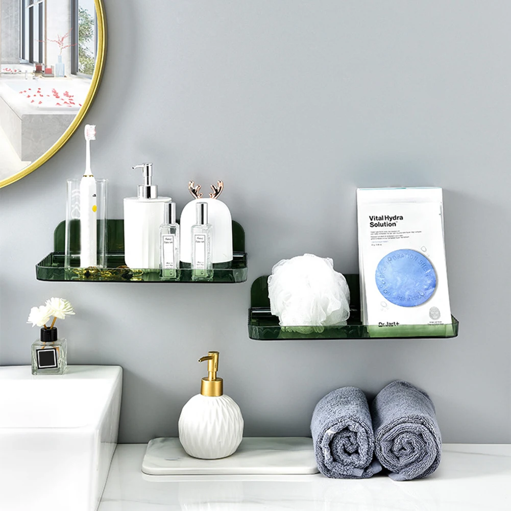 

Wall Mounted Shelves Waterproof Office Bathroom Kitchen Accessories Organizer Cosmetic Storage Rack Organizational Органайзери
