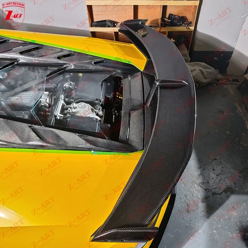 Заднее крыло Z-ART SVJ из сухого карбона для Lamborghini LP580 LP610, спойлер из сухого карбона для Huracan EVO, крыло для Huracan SVJ (art.: 3920dc00475e2) - 3920dc00475e2