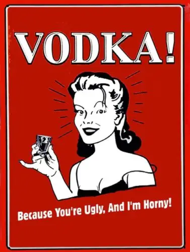 Металлическая табличка 1p Vodka