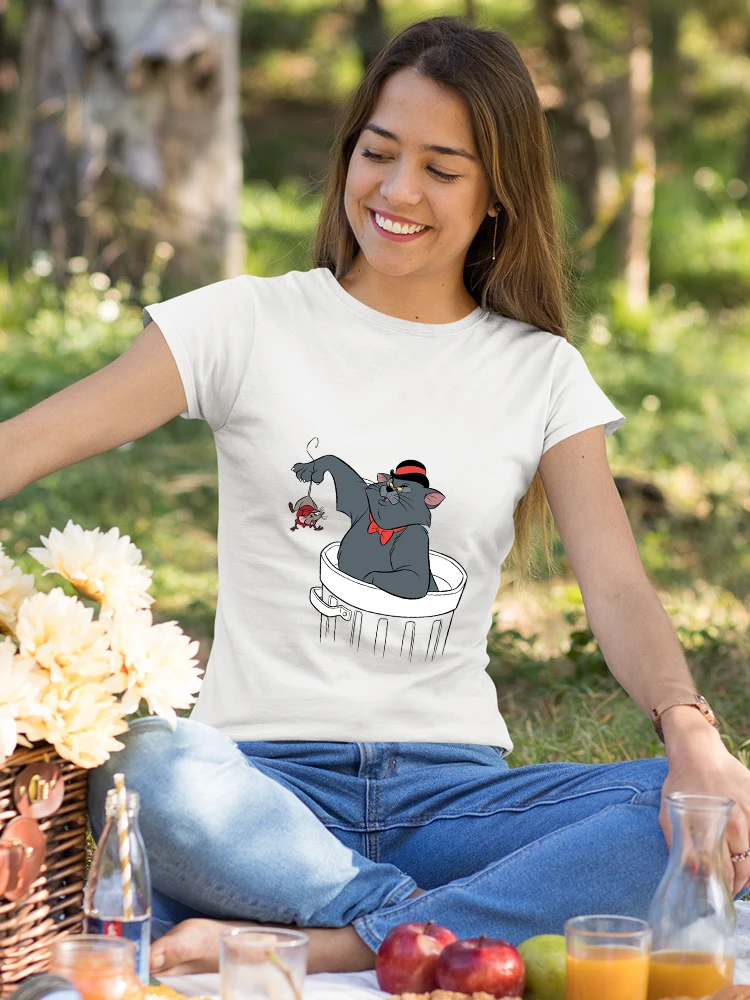 

Disney Funny Women T-shirt Cartoon The AristoCats Graphic Korean Style Fashion T Shirt Mujer Outdoor Casual 2022 Ropa Aesthetic