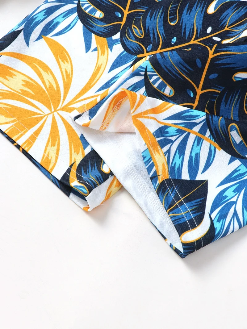 2022 Summer Fashion Kids Clothes Girls Outfits 2 Pcs Sets Short V-neck Strap Tops+print Long Pants Beach Girls Clothing Set 5-9Y