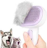 pet brush for shedding cat comb for long or short haired dogs grooming hair cleaner cleaning beauty slicker brush brosse chat