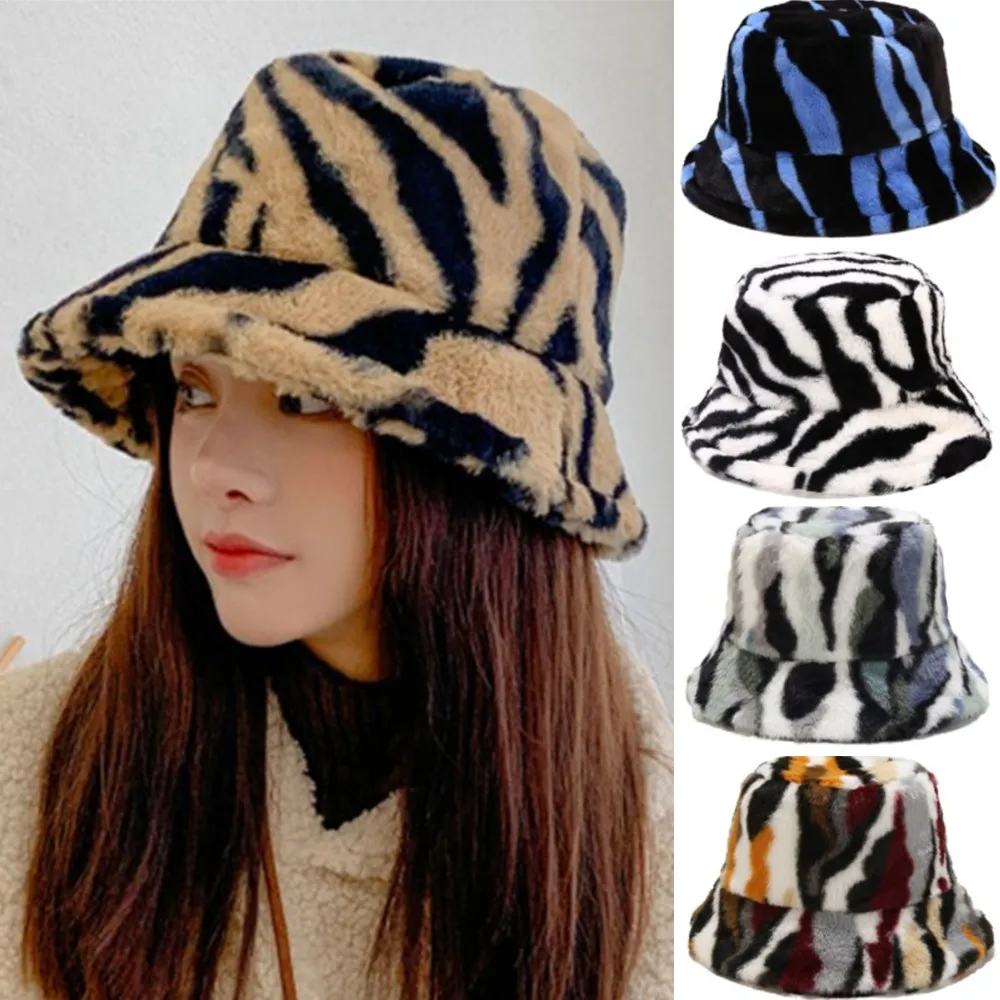 

2022 New Winter Warm Bucket Hats Faux Fur Fisherman Caps For Women Men Winter Warm Hats Outdoor Keep Warm Fishing Cap Lady Caps