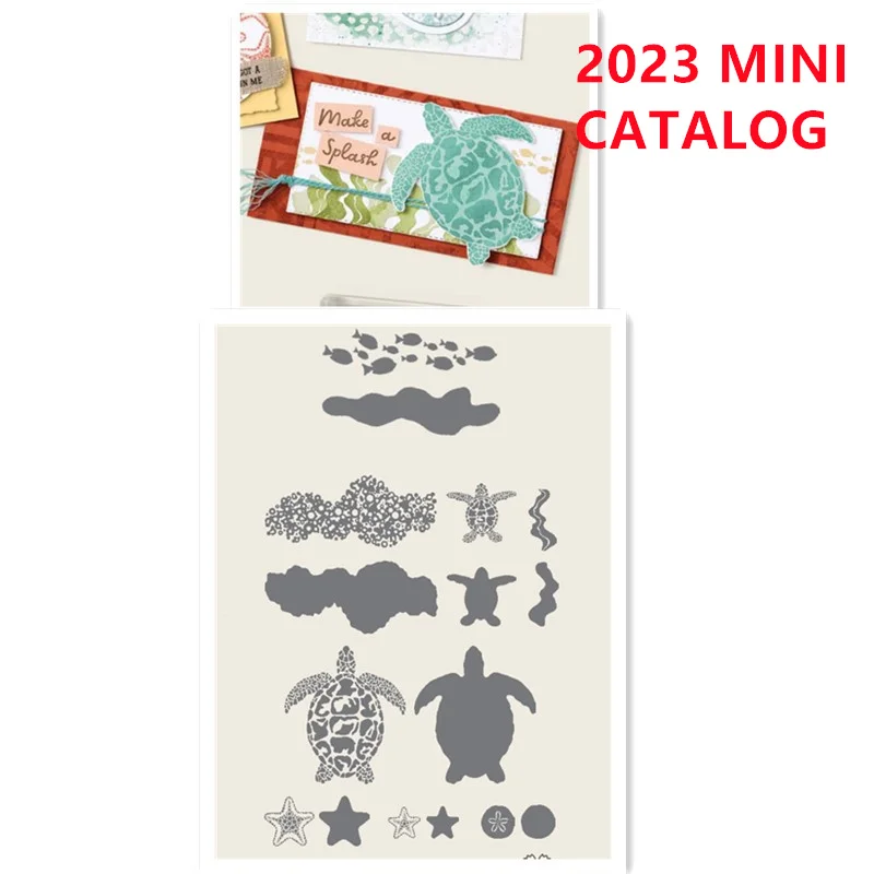 

Sea Grass Turtle Metal Cutting Die And Stamps For Diy Paper Card Handmade Embossing Decoration Marine Life Album Craft Die 2023