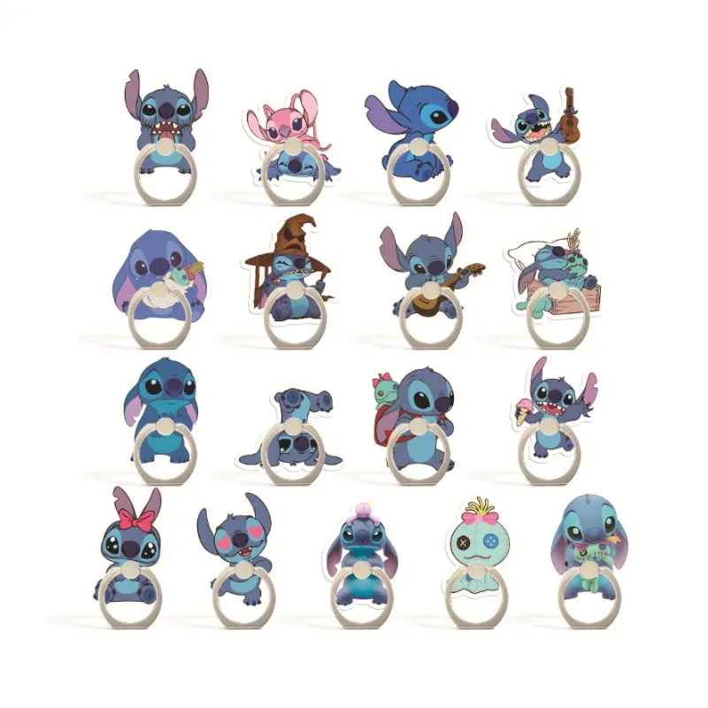 Miniso 17 шт. новый Lilo &amp Stitch акриловое кольцо с пряжкой подставка для мобильного