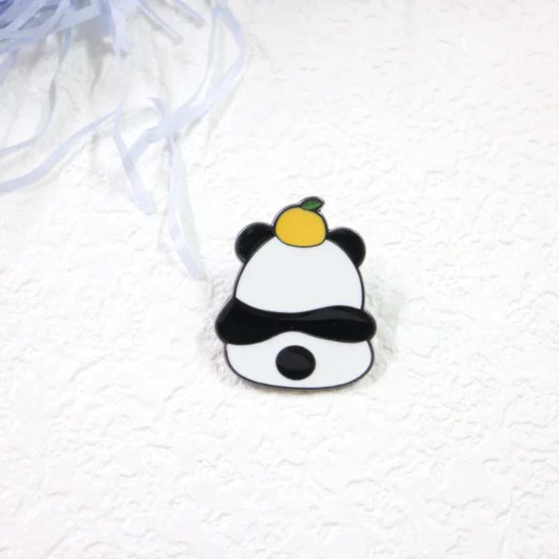 Creatieve En Schattige Panda-Vormige Broche Zoete Verse Dieridae Metalen Emaille Badge Kleding Rugzak Pinnen