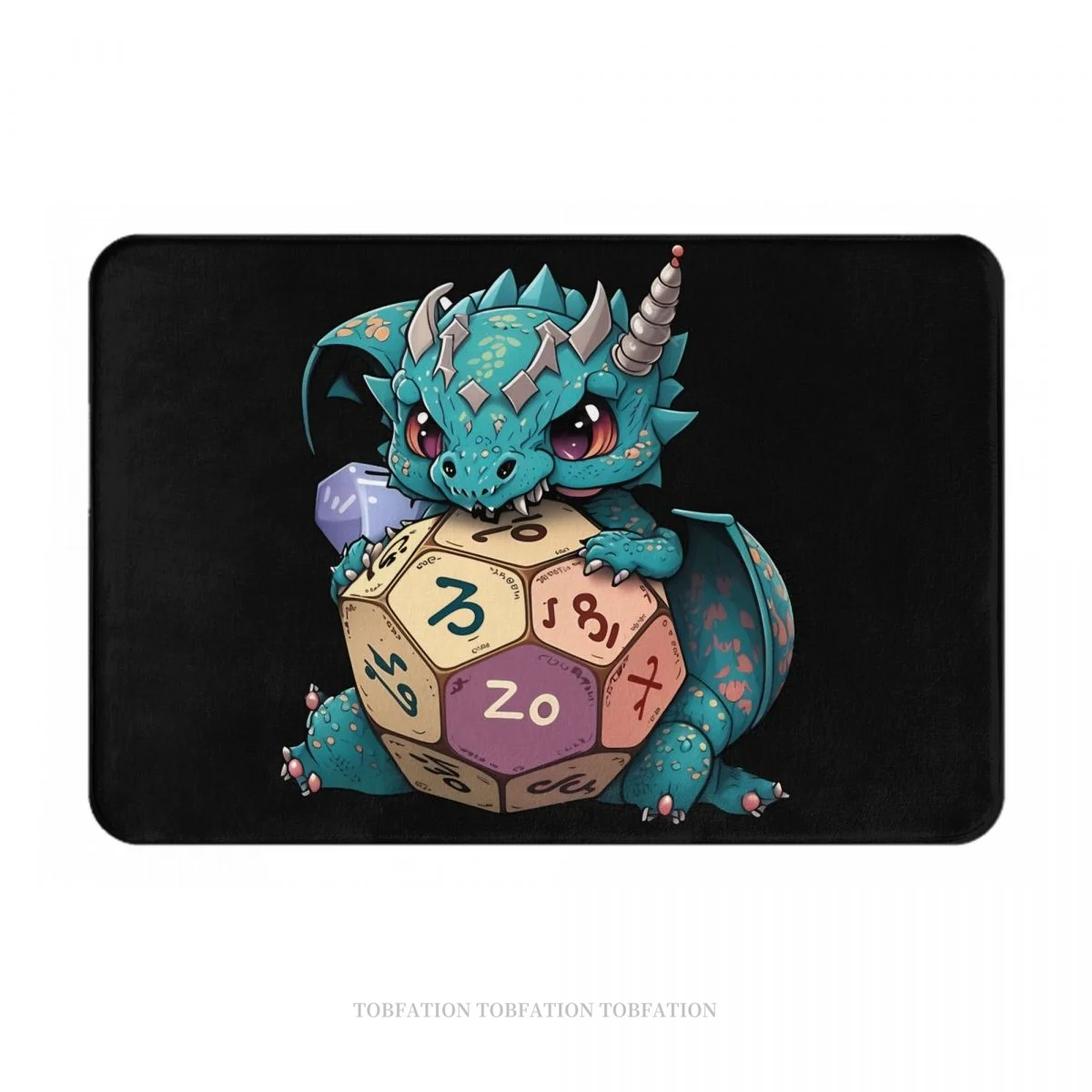 

Игра DND кухонный нескользящий ковер, милый фланелевый коврик с драконом и злыми играми, коврик для входной двери, напольный декоративный ков...