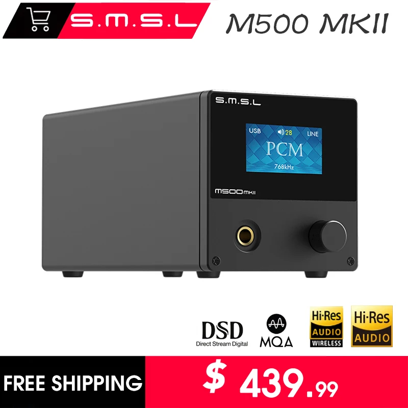 SMSL M500 MKII MQA декодер ES9038Pro XU216 DSD512 32 бит/768 кГц Bluetooth аудио ЦАП и усилитель наушников с