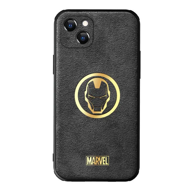 

Apple 14 Plus ProMax Phone Case Patterned IPhone 13 ProMax Marvel Suede All Inclusive New Men and Girl X Xs Xr Simple Hard Case