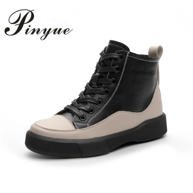 

Ботильоны женские на мягкой подошве, из натуральной кожи, на шнуровке, Размеры 35-43