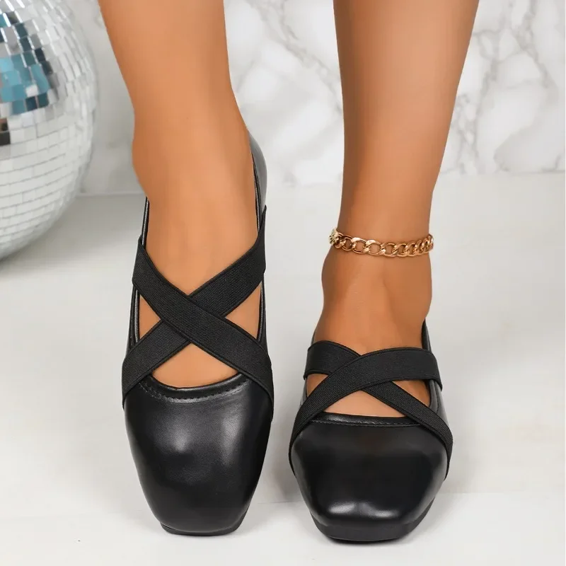 Туфли для женщин 2024 высококачественные женские туфли без шнуровки на плоской