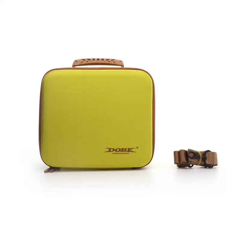 

Game Console Bag Yellow And Brown Multi-functional Zippered Mesh Pocket Easy Carrying Storage Bag Game Console Storage Bag Eva