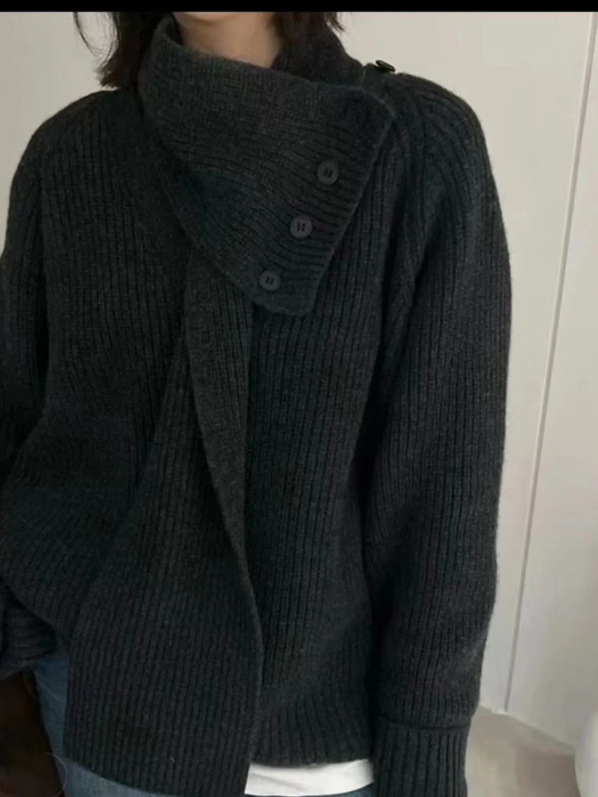 Корейская серия съемный шарф свитер женский зимний оригинальный новый вязаный