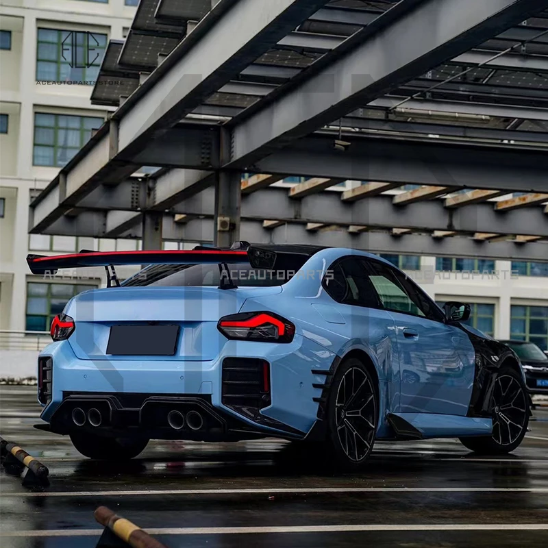 Для BMW M2 M3 M4 G87 G80 G82 G83 2021 + Сухой спойлер из углеродного волокна с задним тормозом