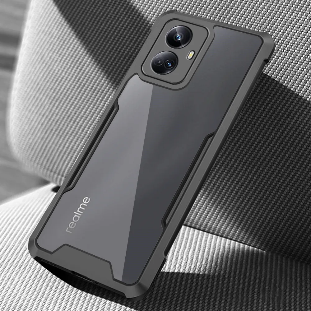 Чехол для Realme 10 Pro Plus, прозрачный акриловый ударопрочный чехол для телефона Realme10Pro 10ProPlus Realmy 10Pro, тонкий чехол-бампер для фотокамеры