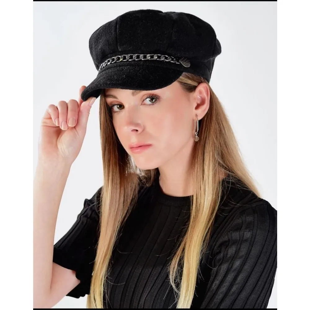 

Dorlie Женская Шляпа капитана с деталями цепи