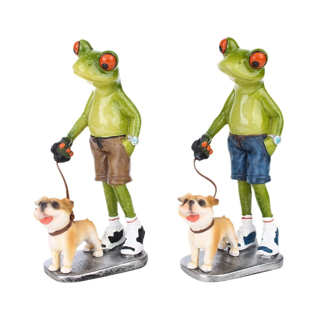 Забавные полимерные легинсы искусственные статуи животных лягушка леди