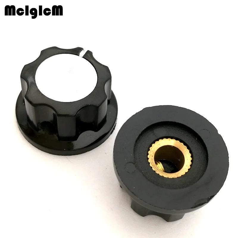 10 шт. ручка потенциометра WH118/WX050 bakelite/медное внутреннее отверстие 6 мм