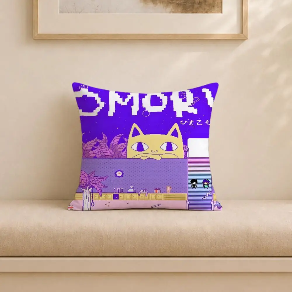 Фото Чехол для подушки O-Omori Video Game Anime, устойчивый к сминанию, из короткого плюша, дышащий, можно стирать в машине №4