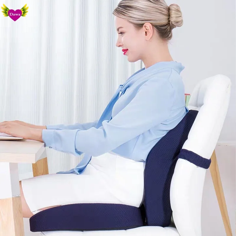 

Memory Foam Seat Cushion Orthopedic Pillow Coccyx Office Chair Cushion Support Waist Back Pillow Car Seat Hip Massage Pad Sets