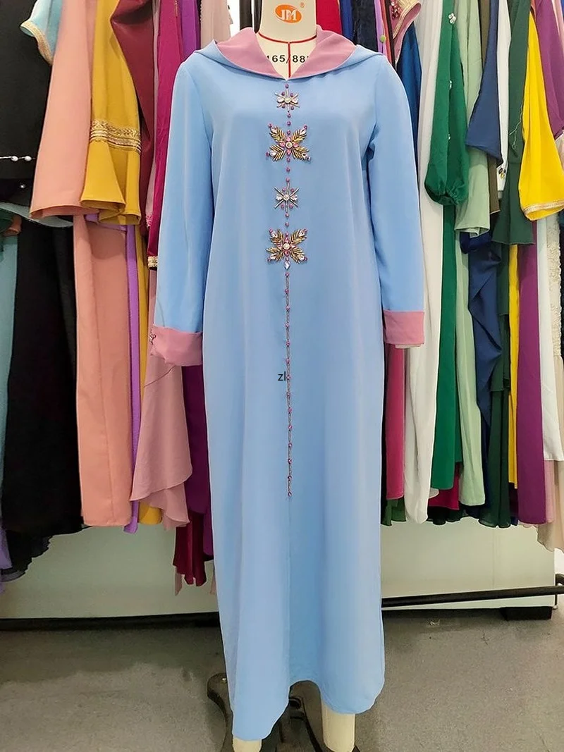 Eid Mubarak Kaftan Abaya Dubai Pakistani Turkey Islam Muslim Dress Abayas For Women Caftan Robe Longue Djellaba Femme Vestidos