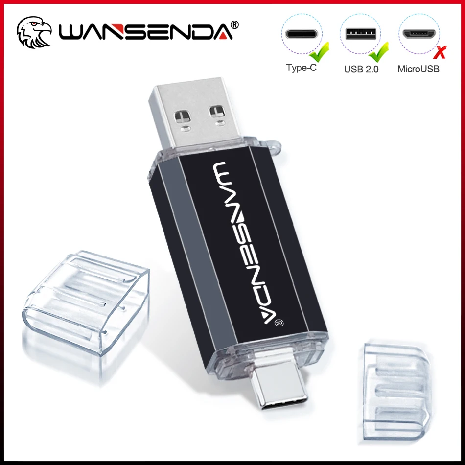 

Флеш-накопитель WANSENDA USB Type-C, 128 ГБ, 64 ГБ, 32 ГБ