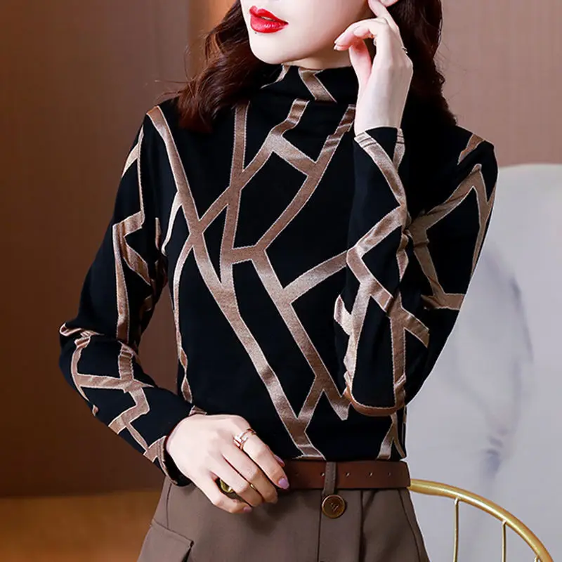 Винтажные элегантные модные лоскутные футболки в полоску весна-осень 2022