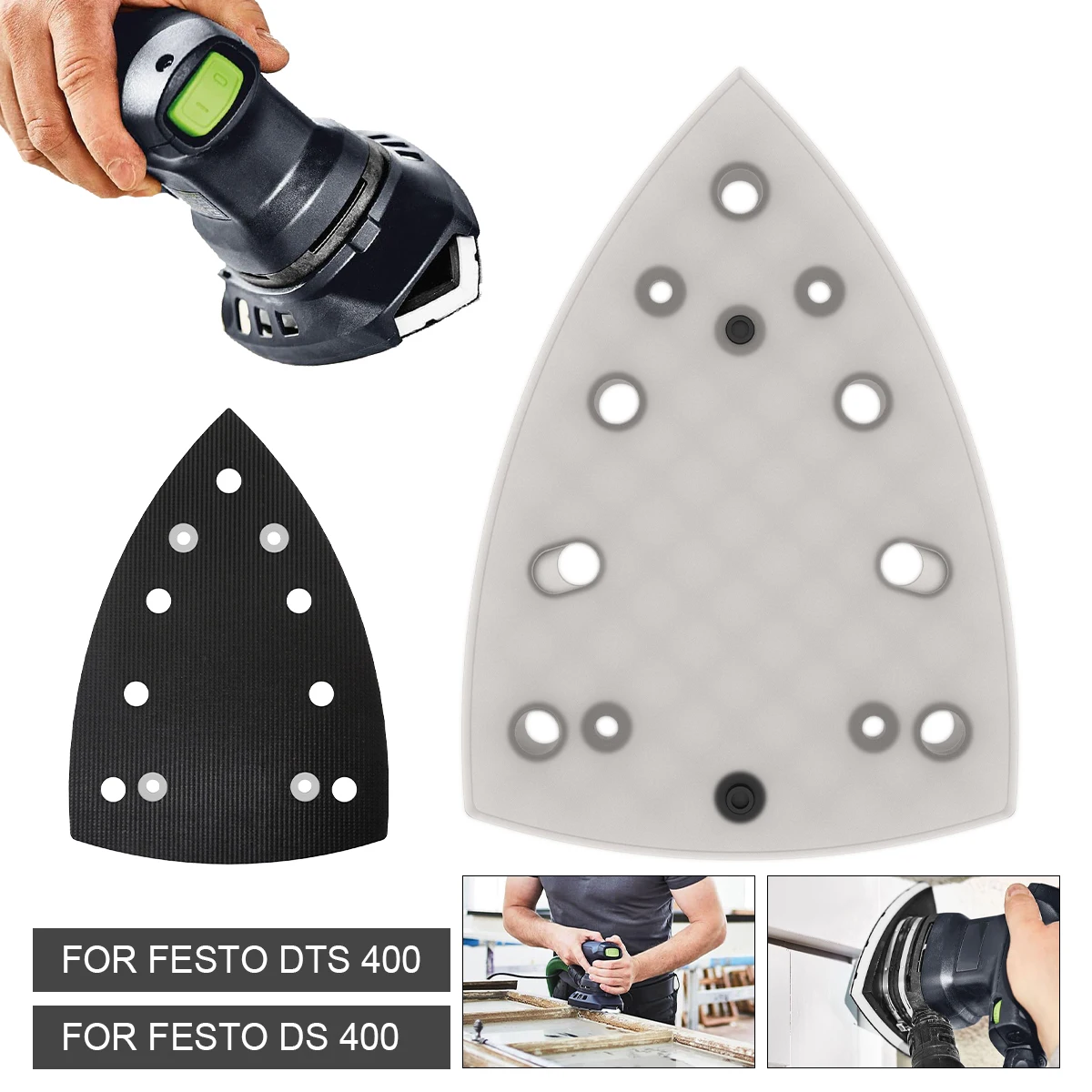

Triangular Sanding Pad Renovator Accessories Triangular Sanding Pad Fits For Dremel Power Tool Festool DTS 400, Festool DS 400