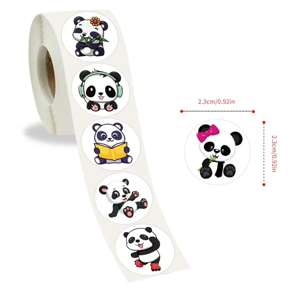 

500pcs Cute Panda Baby Bear Boys Girls China National Treasure Bamboo Stickers Skateboard Suitcase Phone Hand Account Materials
