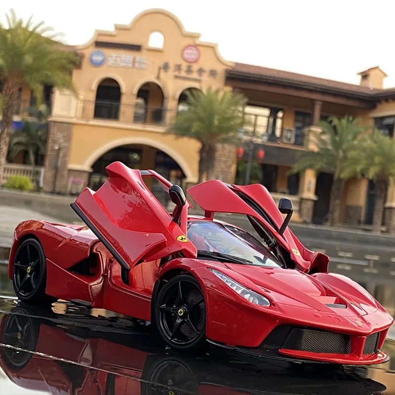 

Модель спортивного автомобиля из сплава 1: 32 Ferraris Laferrari, Литые металлические игрушечные автомобили, модель автомобиля, имитация звука светильник, детская игрушка в подарок