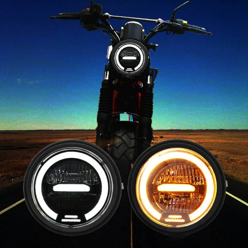 

Motorcycle LED Daytime Traveling Aperture Turning Headlights